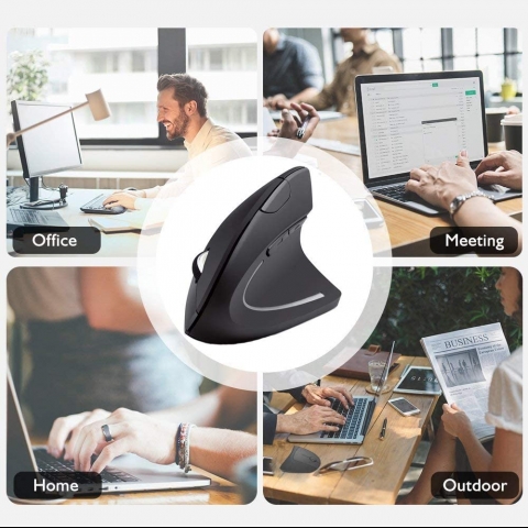 Funwaretech Ergonomik Dikey Wireless Mouse