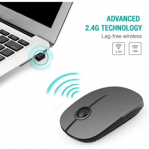 Jelly Comb 2.4GHz Wireless Bluetooth Mouse Gri)