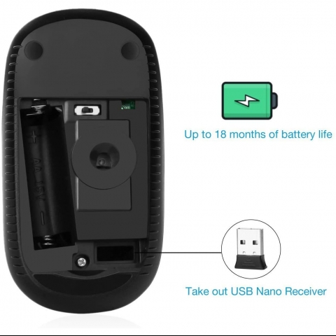 Jelly Comb 2.4GHz Wireless Bluetooth Mouse Gri)