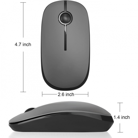 Jelly Comb 2.4GHz Wireless Bluetooth Mouse Gri)