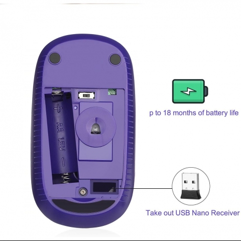 Jelly Comb 2.4GHz Wireless Bluetooth Mouse (Mor)