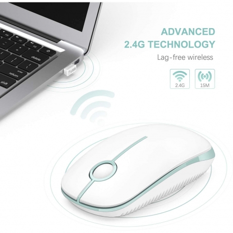 Jelly Comb 2.4G Wireless Mouse (Beyaz/Mint)