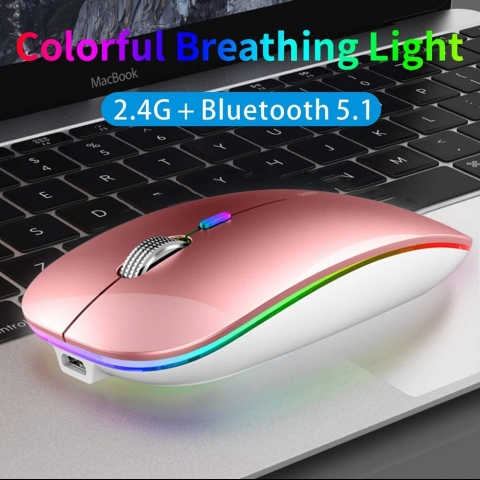 TENMOS Wireless Bluetooth Mouse (Rose Gold)