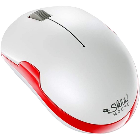 ShhhMouse Wireless Sessiz Optical Mouse (Beyaz/Krmz)