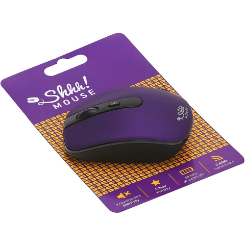 ShhhMouse Wireless Ergonomik Mouse (Mor)