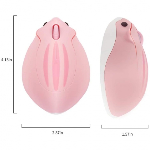 PloutoRich Hamster Wireless Mouse (1200DPI)(Pembe)