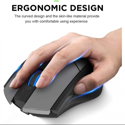 INPHIC Wireless Ergonomik Optical Mouse (Gri)(1600DPI)