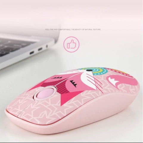 FD V8 Wireless Mouse (Pembe Tilki)