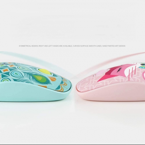 FD V8 Wireless Mouse (Pembe Tilki)