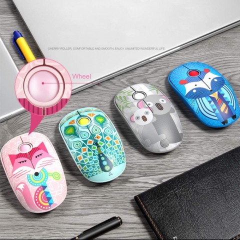 FD V8 Wireless Mouse (Pembe Tilki)