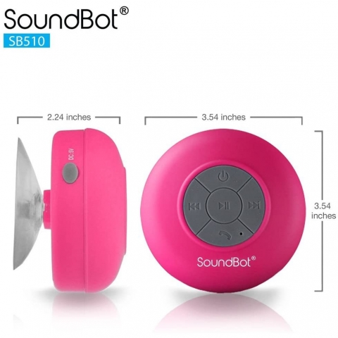 SoundBot SB510 Suya Dayankl Bluetooth Hoparlr (Pembe)