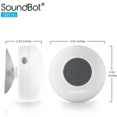 SoundBot SB510 Suya Dayankl Bluetooth Hoparlr (Beyaz)