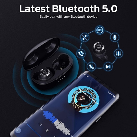 Monster Bluetooth Kablosuz Kulak i Kulaklk (Siyah)