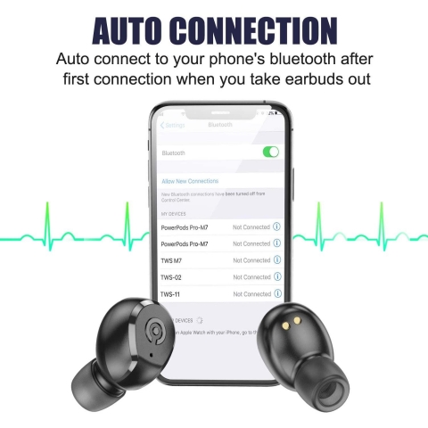 NYZ Bluetooth Kablosuz Kulak i Kulaklk (Siyah)