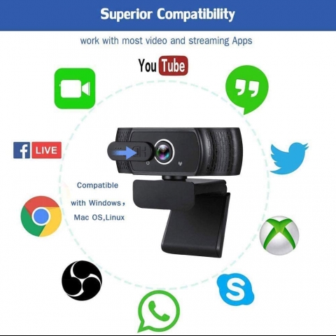 Samcorn USB HD 1080P Webcam