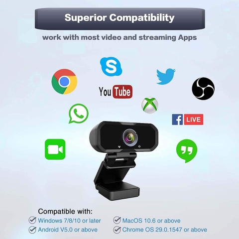 Svcouok USB HD 1080P Webcam