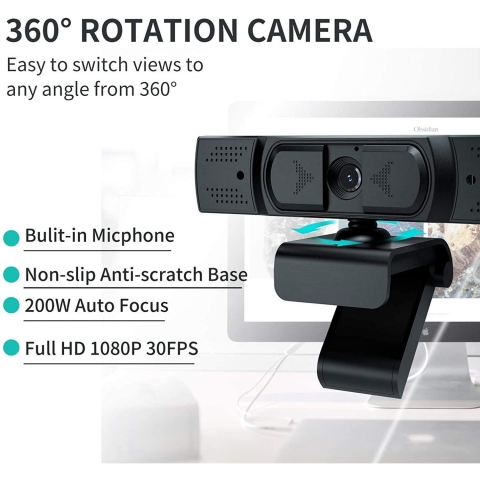 Samzuy AutoFocus 1080P Webcam