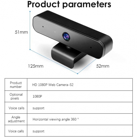 mimoday USB Full HD 1080P Webcam