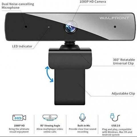 Walfront USB 1080P Webcam