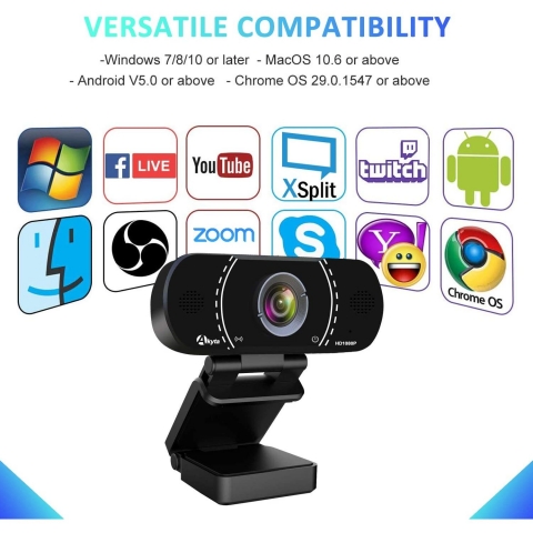 Akyta USB Pro HD 1080P Webcam