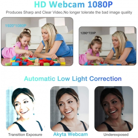 Akyta USB Pro HD 1080P Webcam