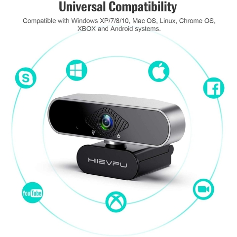 Hiievpu USB 1080p Webcam