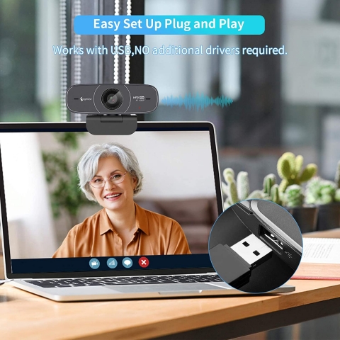 Angetube USB HD 1080P Webcam