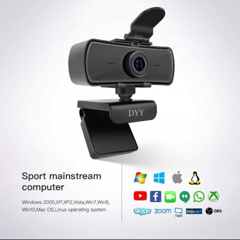 DYY USB 30FPS Full HD 1440P Webcam