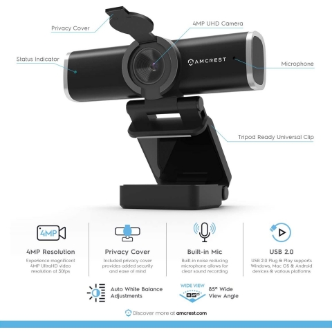 Amcrest USB 4-Megapixel Webcam