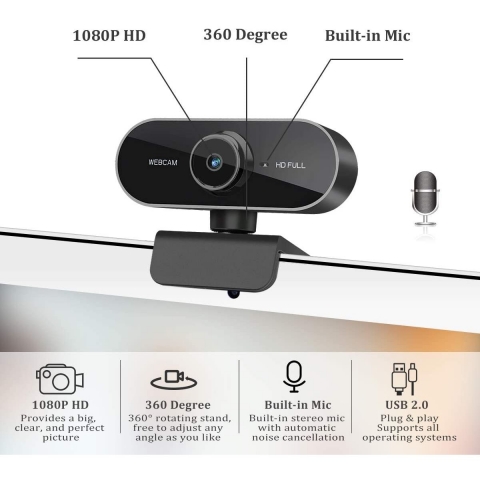 SUPERUS USB 1080P Webcam