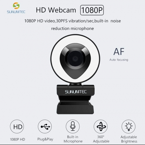 SUNUNITEC 1080p USB Webcam