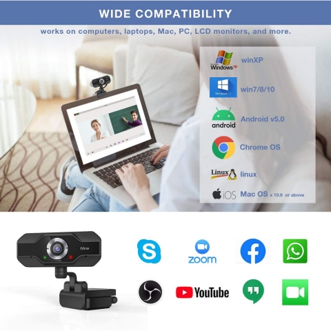 Fifine USB HD 1080P Webcam