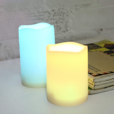 CANDLE IDEA 2 Adet Renkli Led Mum