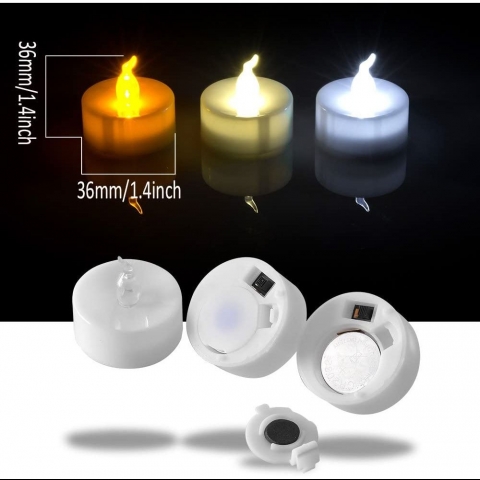 AGPtEK Led Tea Light Mum Seti (60 Adet)