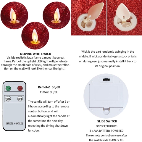 Incredle Gm Renkli 3 Adet Led Mum Seti