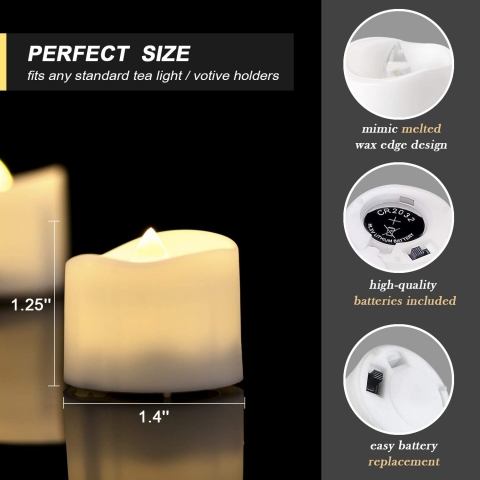 Homemory 48 Adet Led Tealight Mum