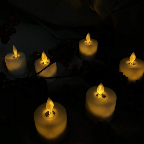 Burning Sister Yeniden arj Edilebilir Led Tea Lights (6 Adet)