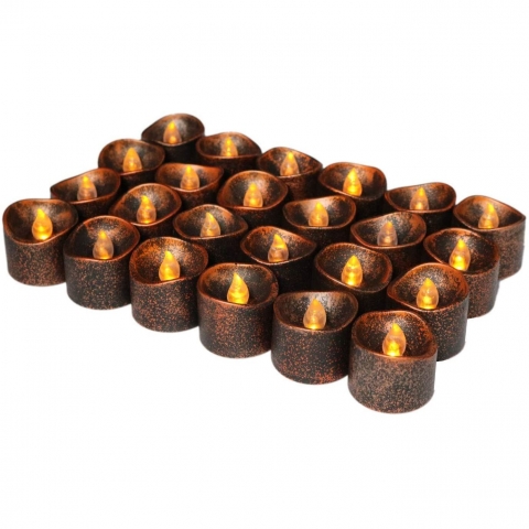 Youngerbaby Bronz Led Tea Light (24 Adet)