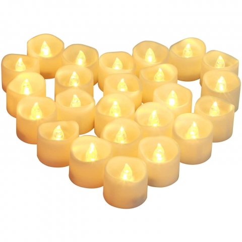 Homemory 24 Adet Led Tealight Mum