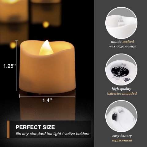 Homemory 24 Adet Led Tealight Mum