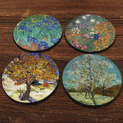 CARIBOU Coasters Bardak Altl Set (4 Para)(Vincent Van Gogh)