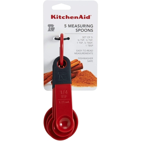 KitchenAid Plastik l Ka Seti (5 Para)(Krmz)