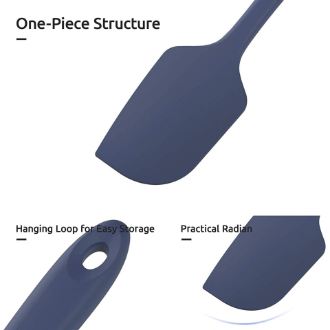 U-Taste Silikon Spatula Set (3 Para) (Lacivert)