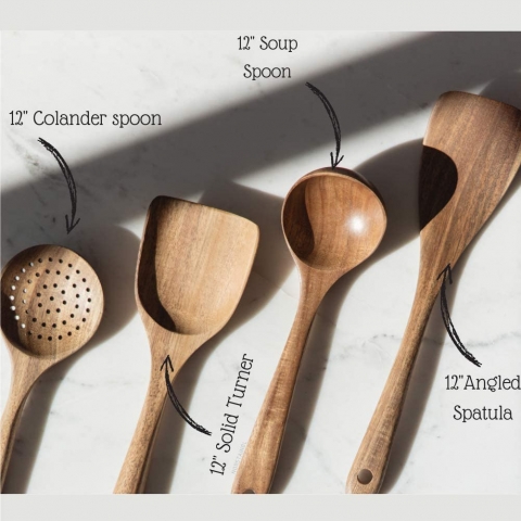 Norstainbl Ahap Spatula Seti (4 Para) (Kahve)