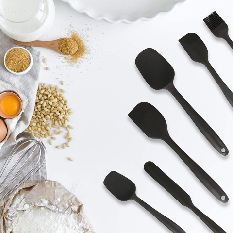 COONLINE Silikon Spatula Set (6 Para) (Siyah)