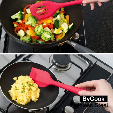 BvCook Silikon Spatula Seti (5 Para) (Mavi)