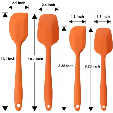 MOACC Silikon Spatula Set (Turuncu)(4 Adet)