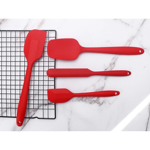 N+A Silikon Spatula Set (4 Para) (Krmz)