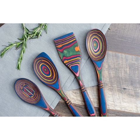 Crate Collective Exotic Pakkawood Spatula Set (7 Para)(Renkli)