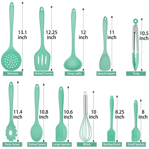 TeamFar Silikon Mutfak Gereleri Seti (11 Para)(Mint)